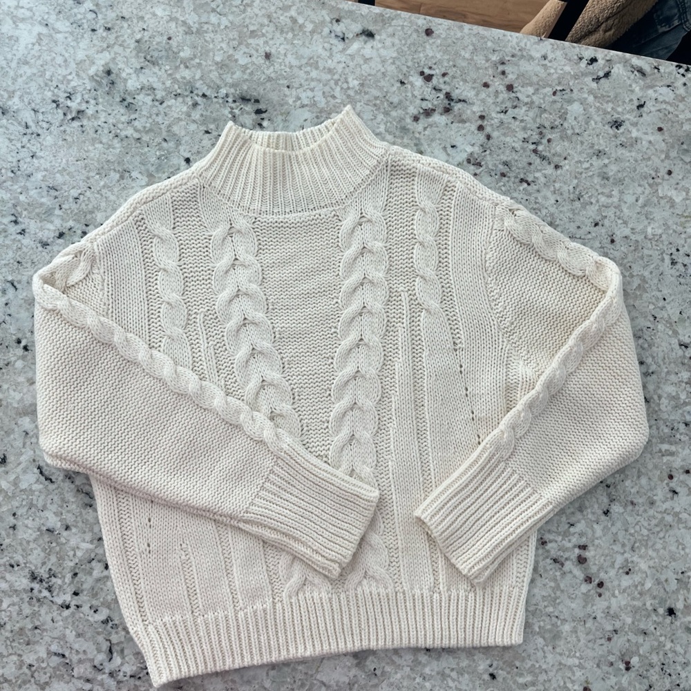 Cozy Cream Cable Knit Sweater